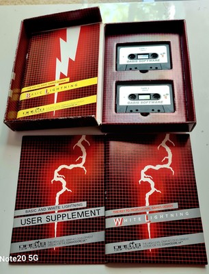 White Lightning - OASIS - Commodore 64 / 128 CASSETTE - Very Rare Dev Release
