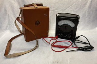 AVO Universal Model 7 Multimeter with Leather Carry Case Vintage Collector's