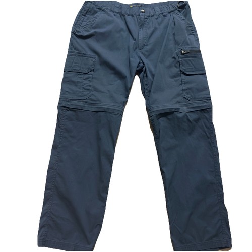 BC Clothing Mens Pants Size XXLx30  (actual) Convertible Cargo Blue tactical