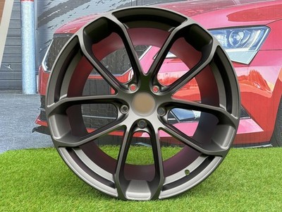 4X R21'' 5x130 Porsche Gambit Style Gun Metal Half Matt Wheels: Fits For Cayenne
