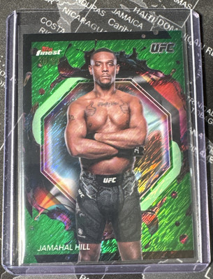 Jamahal Hill 2024 Topps Finest UFC Rare Green Shimmer /93 #270