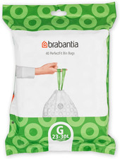 Brabantia Müllbeutel-Spenderpackung, 23-30 Liter, White, 40 Stück