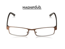 Magnifeye 2.0 Reading Glasses   Bronze Plastic Lightweight Unisex Model 86016