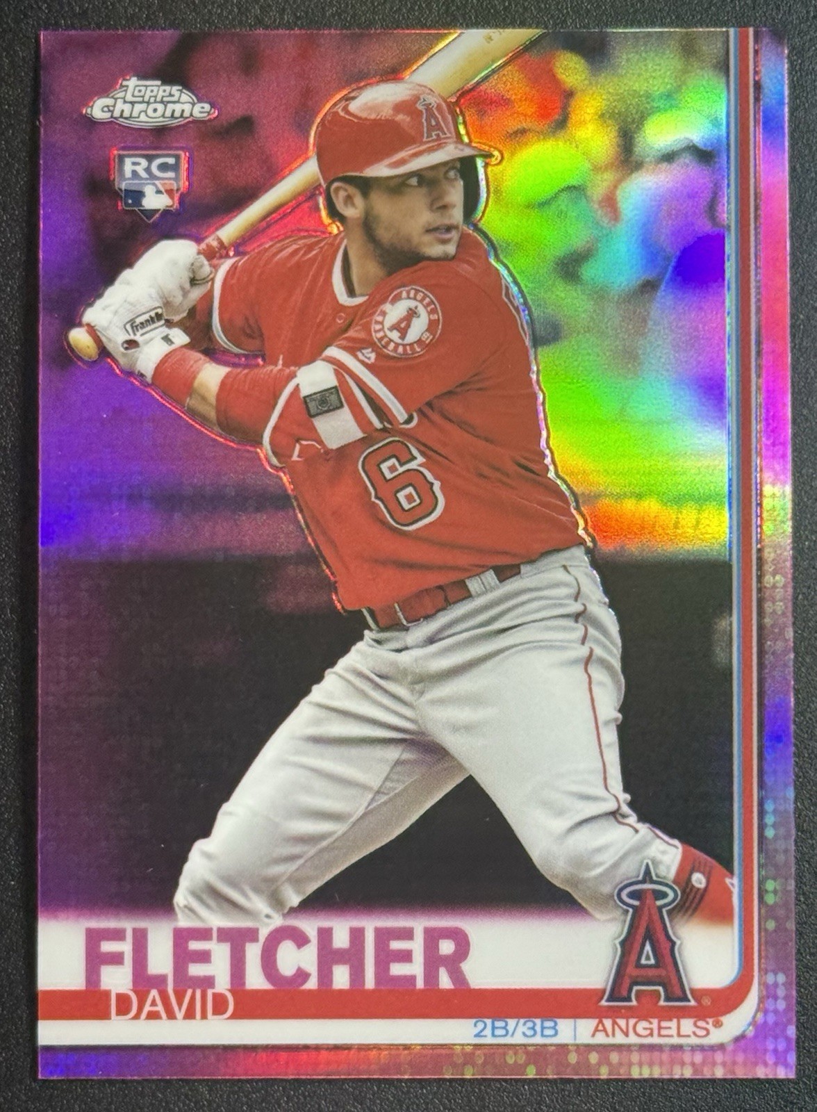 2019 Topps Chrome #181 David Fletcher Pink Refractor RC