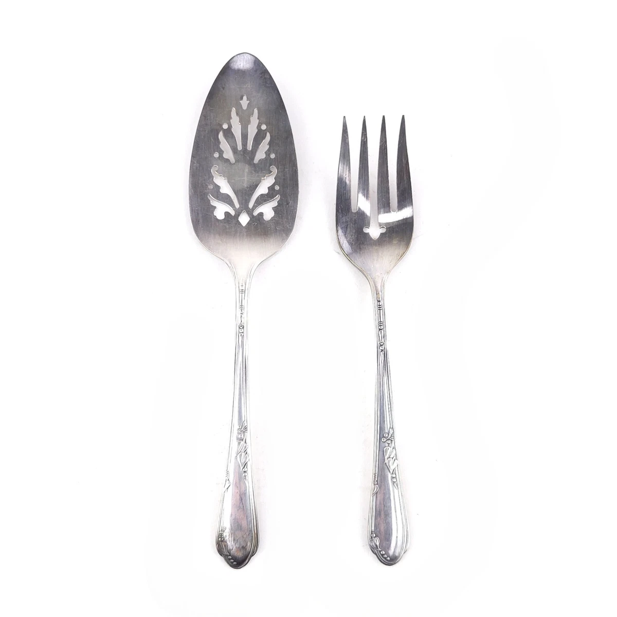 Wm. Rogers A Cake/Pie Server Antique US Silver-Plated Flatware for