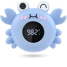 Baby Bath Thermometer Tub Water Temperature Thermometer for Bathtub Crab Newb...