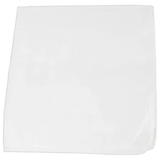 Mechaly 12 Pack of Blank Cotton Solid White Bandanas for Men and Women