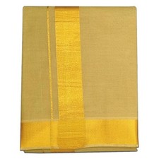 Traditional Mens Pure Cotton Dhoti  Towel Set for Men 9X5 South Indian Dhoti
