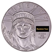 1 oz $100 American Platinum Eagle .9995 Fine Coin - Random Year BU 2649.09 per troy oz
