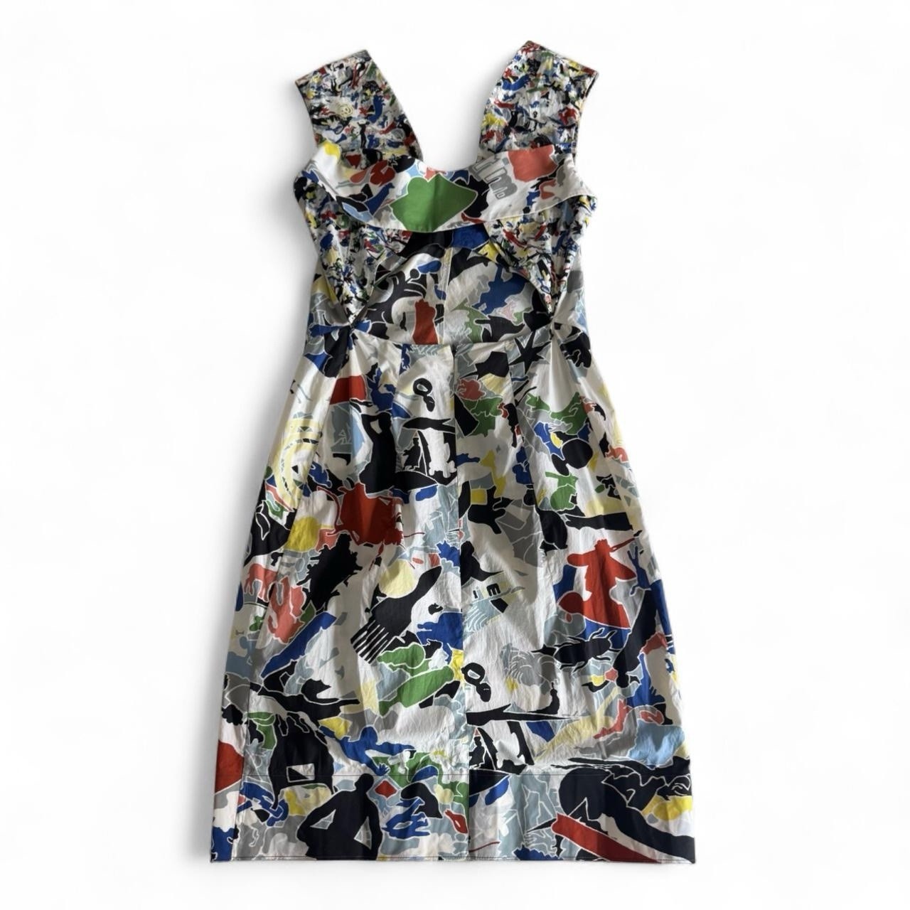 Jil Sander - Spring 2014 Multi Abstract Cotton Dr… - image 3