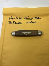 Vintage Shapleigh Diamond Edge 2-Blade Jack Pocket Knife 3 9/16" Brown Handle