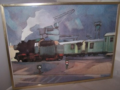 Druckreproduktion * Hamburger Hafen * -  von Armin Hirn 1975