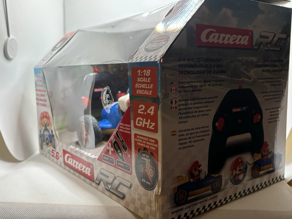 Carrera RC 2.4GHz Mario Kart Mach 8 Remote Control Car 5.6 MPH Mario Nintendo   - Image 3 of 4