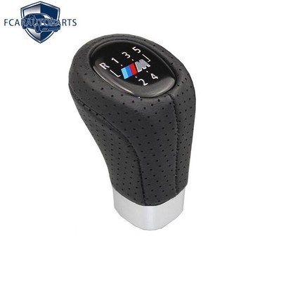 5 Speed Leather Manual Gear Knob M Emblem For BMW 3 Series 5 Series E46 E90 E87 E36 E34