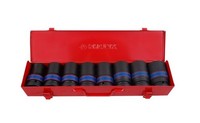 "King Tony Schlagschrauber-Nuss-Set 1\" 8-Teilig 24-41 Mm In Metallkassette"