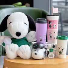 Adorable SNOOPY Cup Mug and Tumbler Bag Set f...