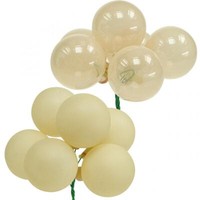 Mini Weihnachtskugeln Creme Mix Matt/Glanz Ø40Mm 32St - Deko-Glaskugeln