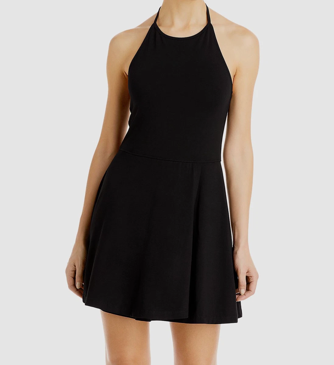 Black cotton hotsell halter dress