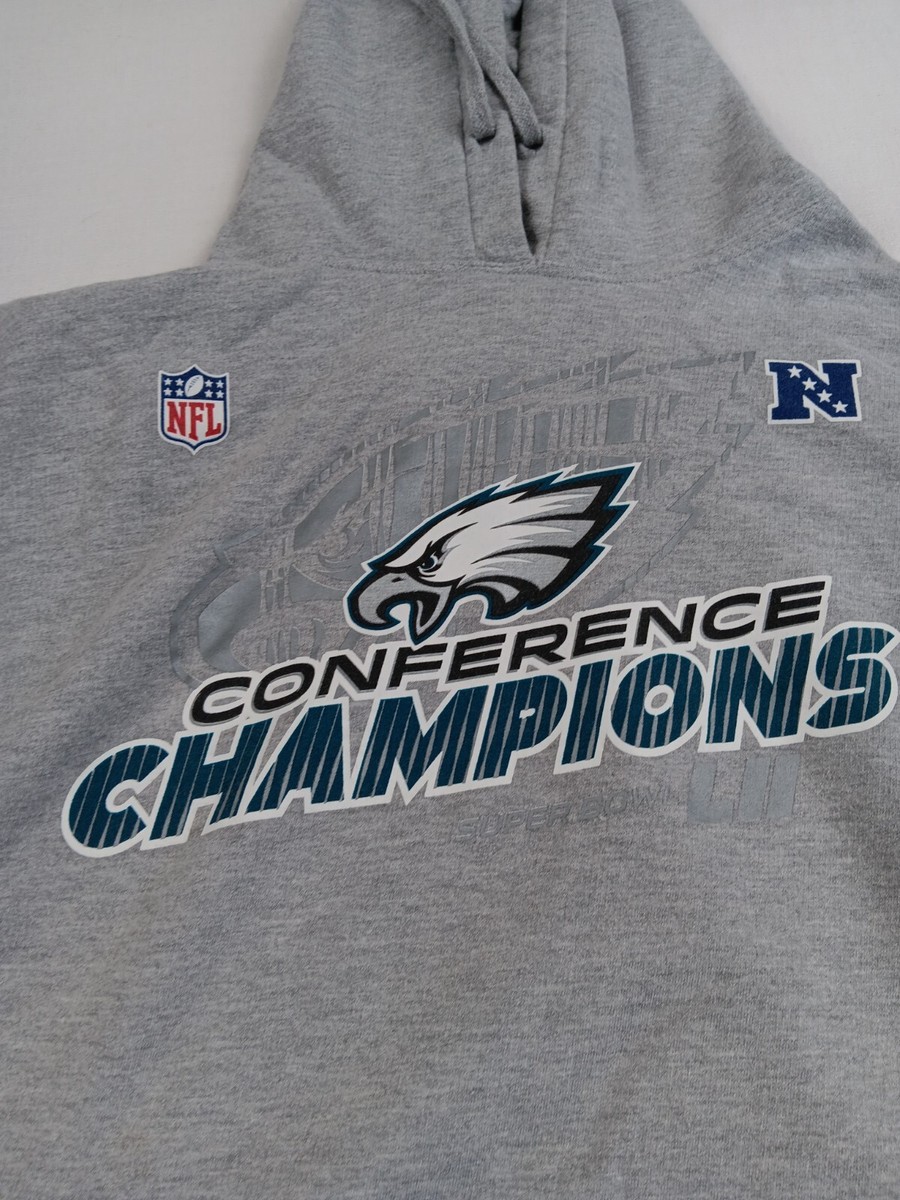 Philadelphia Eagles 2017 Conference Champions Gray Sweatshirt Size 2xl