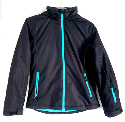 Kinder - Jacke mit Kapuze - TechTex - Größe 158/164 - blau/schwarz - Neuwertig!