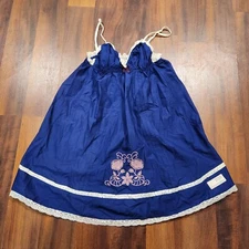 Odd Molly Uncorporated Anthropologie Blue Floral Lace Tank Top Nighty Size 1 NWT