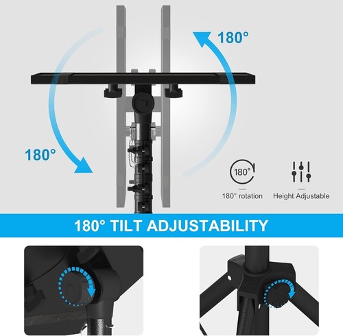 Professional Tripod Stand for Projectors & Laptops - Adjustable 23.5-63.5” - Photo 10/11