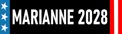 Marianne 2028 Sticker Marianne Williamson for President Bumper Sticker