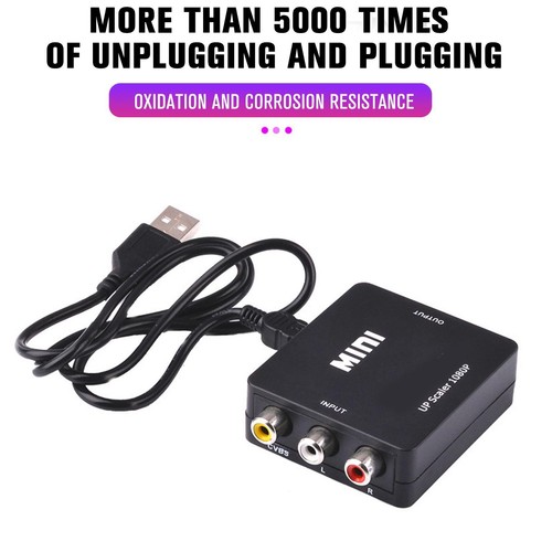AV zu HDMI 1080P RCA CVBS Video Audio Composite Converter Mini Adapter HDTV/DVD - Bild 10 von 20