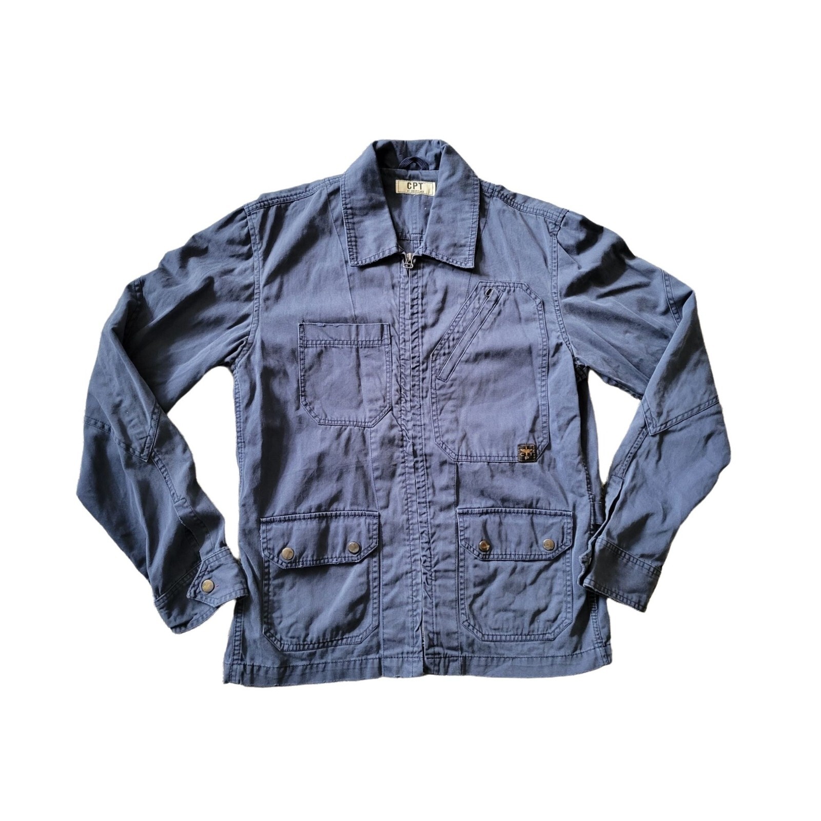 CPT By Cockpit USA Navy Blue Military Style Jacket Gem