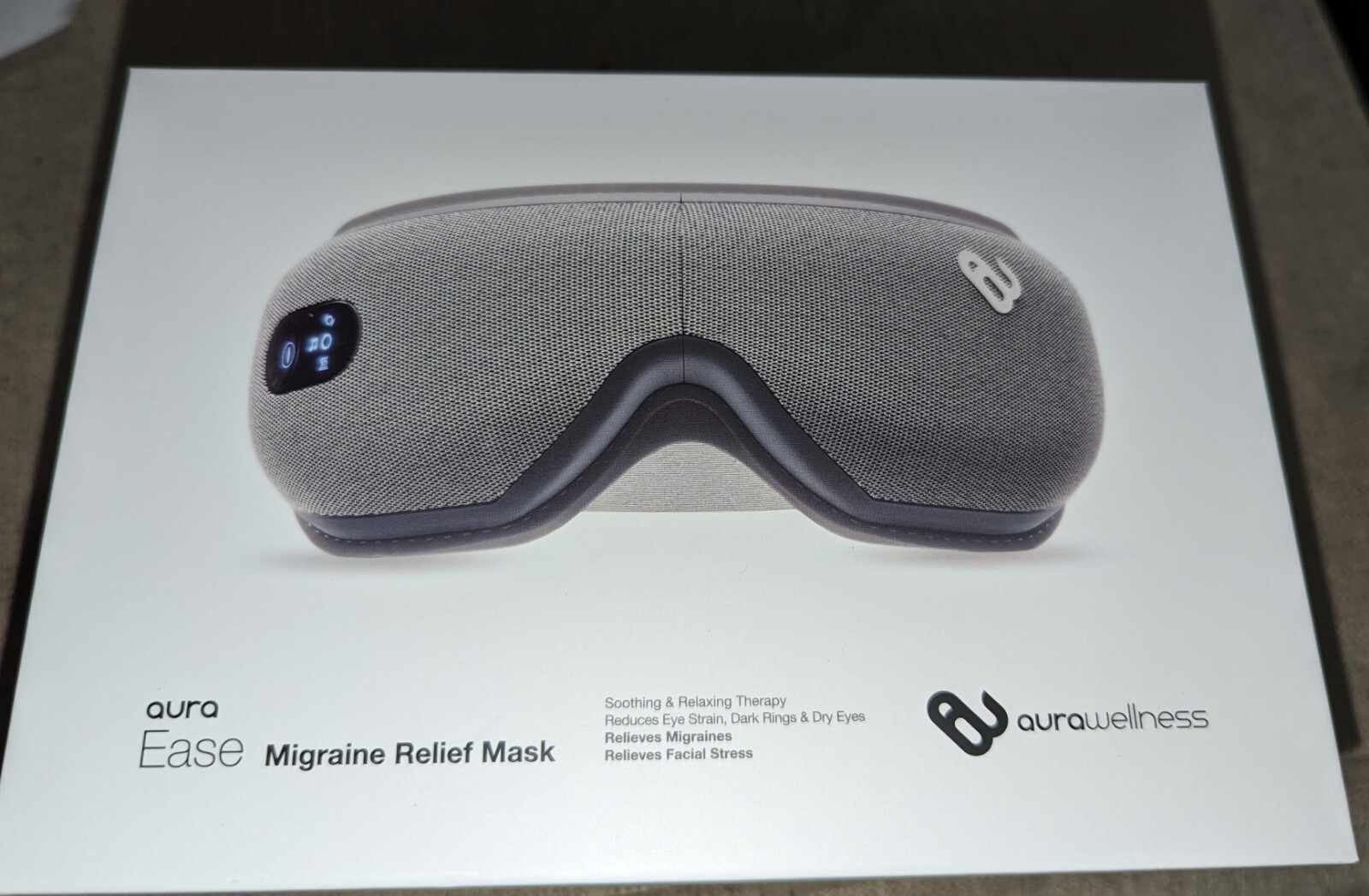 Aura Ease Migraine Relief Mask With Compression, Massage, Heat