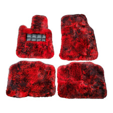 Rot Schafsfell Boden Matten f&uuml;r X167 Mercedes Benz GLS 580 63 AMG Maybach GLS600