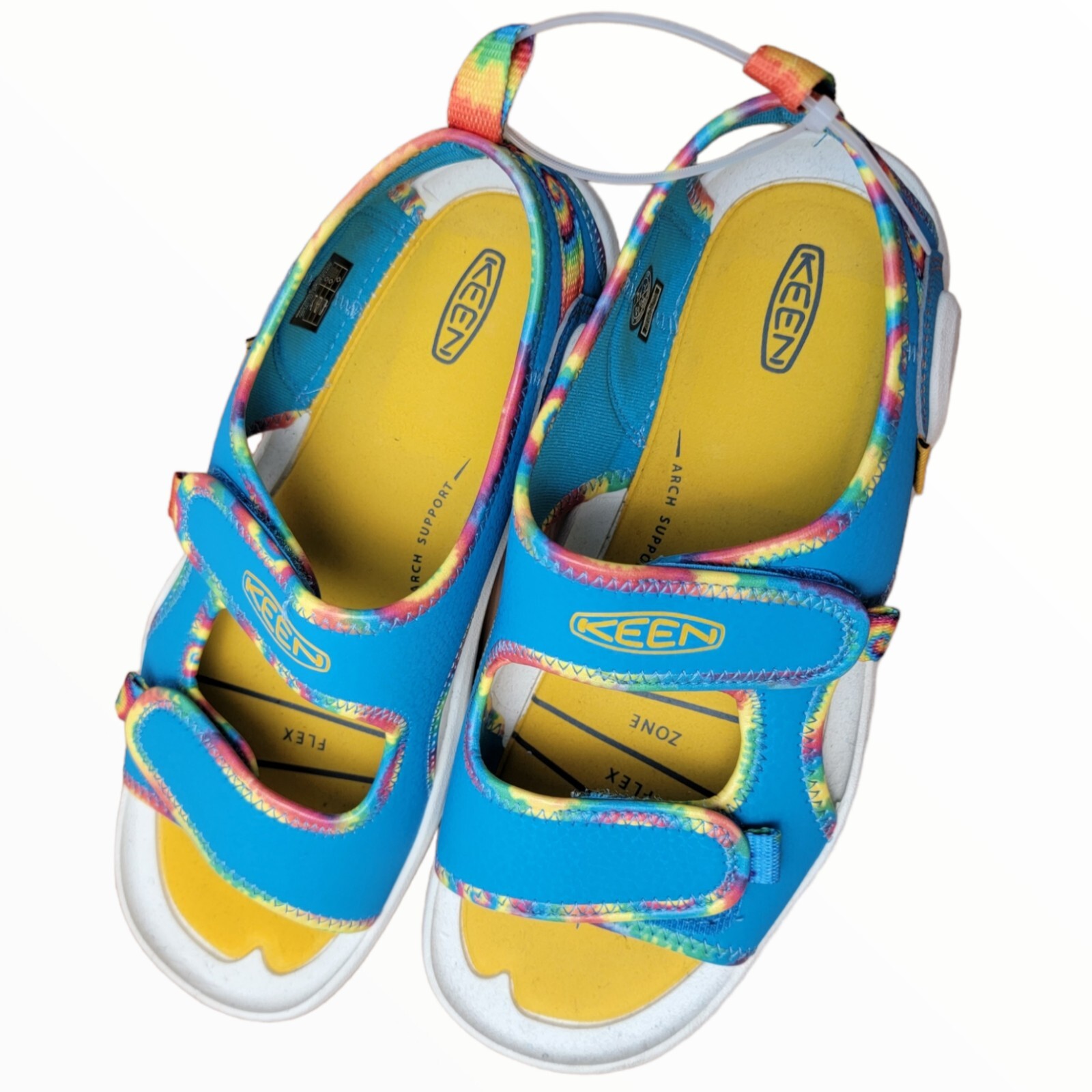 Scarpe da esterno per bambini Keen Knotch Creek Tie Dye blu vivo acqua fiume US 4