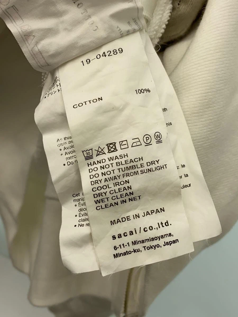 felpa con cappuccio sacai bianca 2