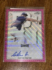 CARTER HOLTON 2020 Leaf Perfect Game PINK WAVE PROOF AUTO #1/1 VANDERBILT BRAVES