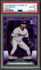 BB - 2023 Bowman Chrome Sapphire - Purple - #87 - Luis Arraez - PSA 10