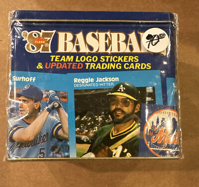 87 Fleer Team Logo Stickers & Updated Trading Cards  Commemorative Tin Sealed