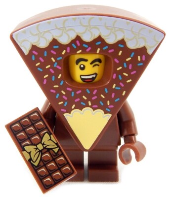 NEW LEGO CHOCOLATE CAKE COSTUME Boy Minifig slice bar pie