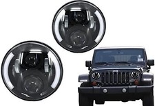 7 Zoll CREE LED-Scheinwerfer für Jeep Wrangler JK Defender Half Halo Schwarz 7 Zoll CREE LED-Scheinwerfer für Jeep Wrangler JK Defender Half Halo Schwarz