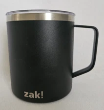 Zak Designs 13oz DW Stainless Steel Camp Coffee Tea Mug Outdoor Travel Black
