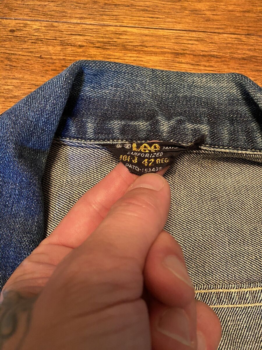 Vintage Lee Riders 101-J Dark Wash Jean Jacket 42 REG Union Vintage Lee Riders 101-J Dark Wash Jean Jacket 42 REG Union