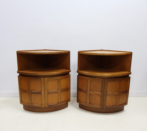 Pair of Nathan Squares Teak Bedside Cabinets / Small Corner Units - Picture 8 of 10
