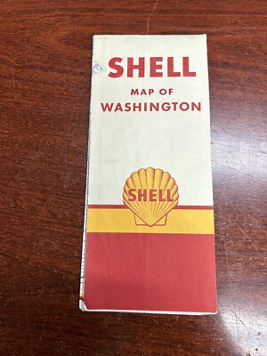 1960 Vtg Shell Oil Company Washington State Brochure Guide Map
