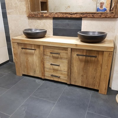 BALI Kommode Sideboard Unterschrank für Aufsatzwaschbecken Flur Teak