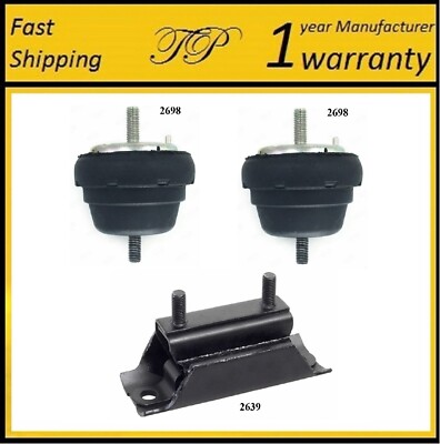 3PCS FRONT MOTOR & TRANS MOUNT FIT 1994-1997 Mazda B2300 2.3L 2WD
