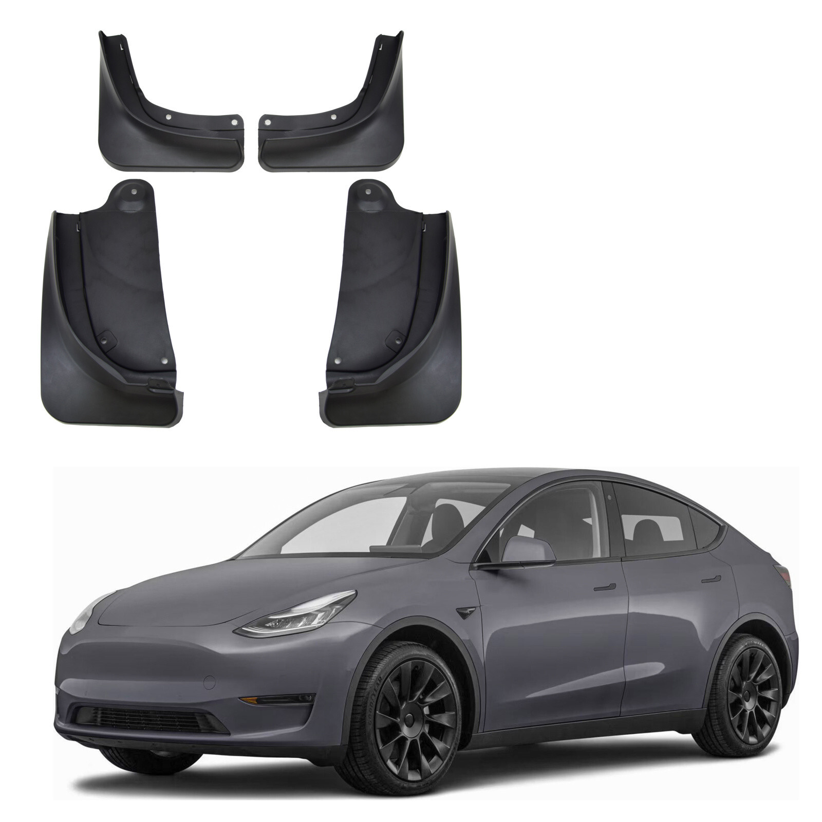 Bavettes pour Tesla Model Y garde-boue idéal pour trajets sous la pluie et neige