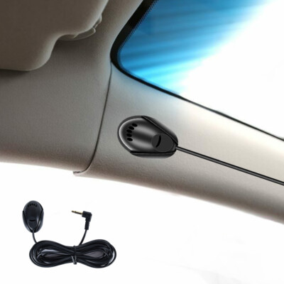 Auto Mini 3.5 mm External Microphone Klebbar For Car Stereo Radio Plug & Play