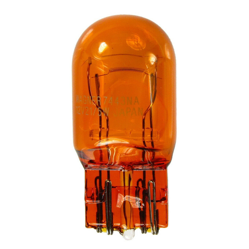 7443 Amber LED Bulb | 10 Pack | 4300K | 12V | Halogen | Front