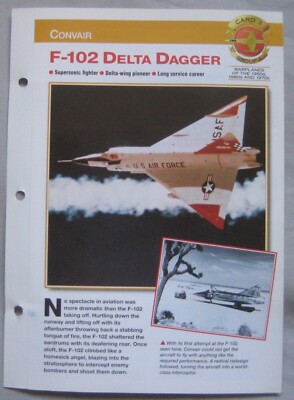 Aircraft of the World Card 3 , Group 4 - Convair F-102 Delta Dagger