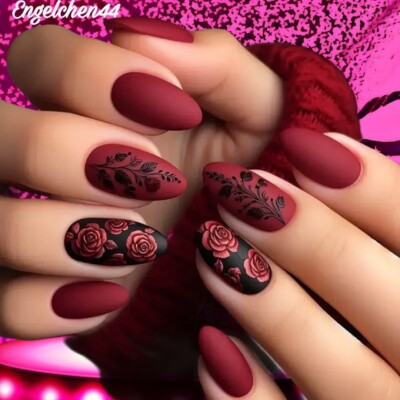 2B3) Fingernägel Kunstnägel Maniküre Glänzend Elegant falsche Nägel Fake Nails