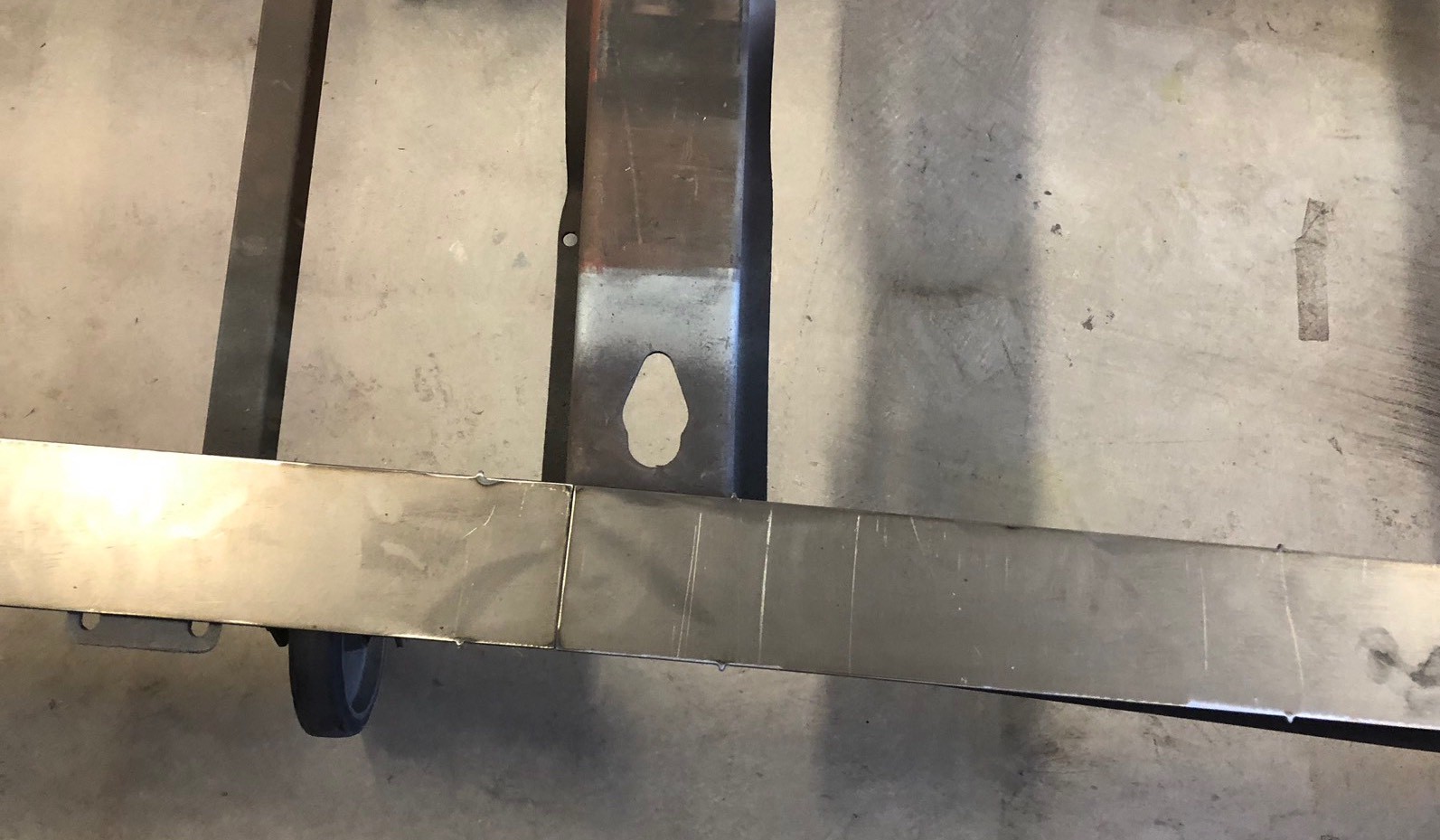 Model A Ford frame, boxing plates with EZ weld tab 2831, instock ready